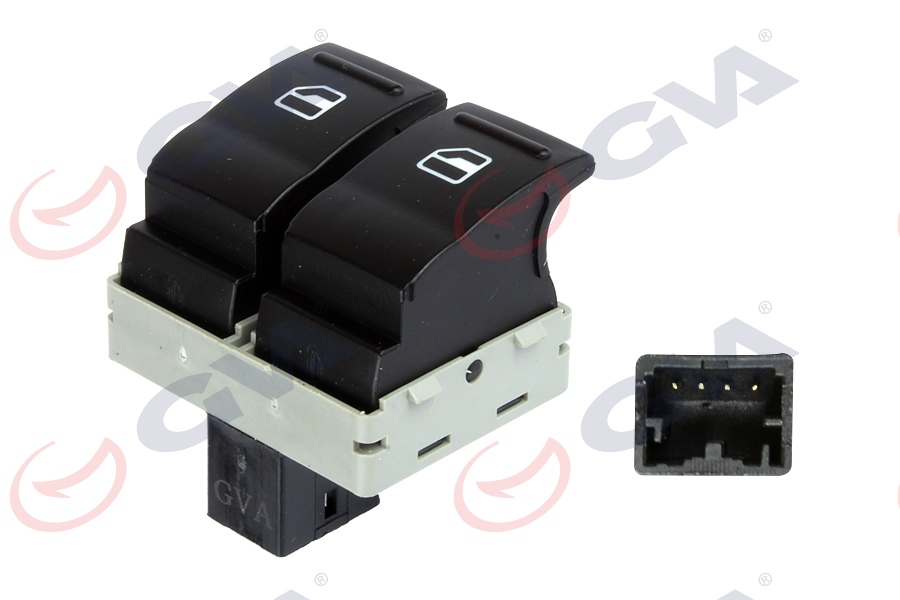 GVA CAM AÇMA ANAHTARI SOL TRANSPORTER T5 4FİŞ-ÇİFTLİ OEM: 7E0959855A - GVA 8075031 kodlu oto yedek parça görseli