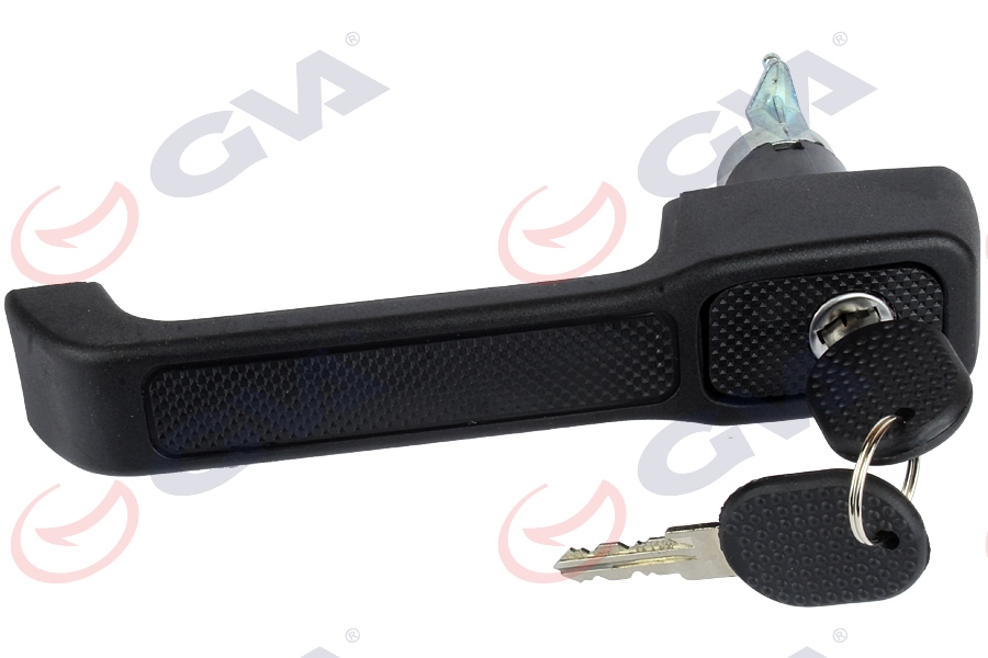 GVA DIŞ KAPI KOLU ANAHTAR SETLİ ÖN SOL ANAHTAR DELİKLİ SİYAH DESENLİ UNO 89-95 OEM: 7645874 - GVA 8624211 kodlu oto yedek parça görseli