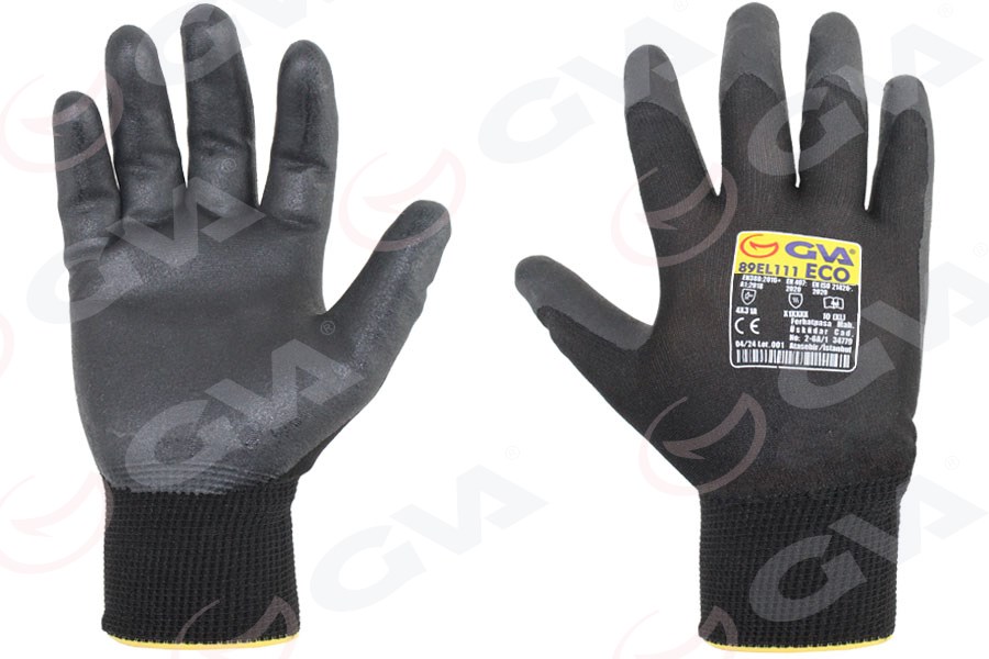 GVA İŞ ELDİVENİ AVUÇ İÇİ KÖPÜK NİTRİL KAPLAMA EKO PK:12 LİK HIRDAVAT ÜN VERSA OEM: ÜN VERSA - GVA 89EL111 kodlu oto yedek parça görseli
