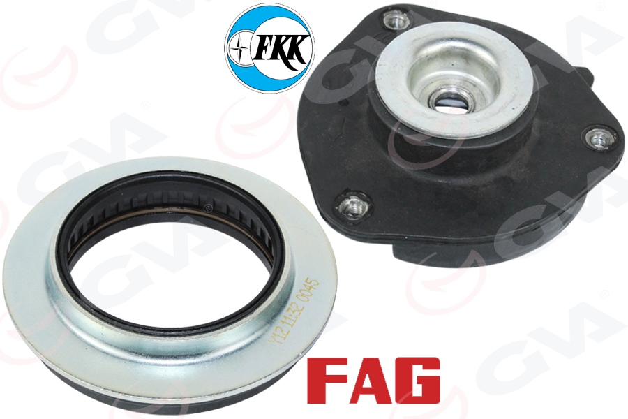 GVA AMORTİSÖR TAKOZU RULMANLI KİTİ CADDY-GOLF 5-6-JETTA-PASSAT-LEON-A3-SUPERB 04-12 OEM: 1K0412331C-6N0412249C-1K0412331B - GVA 9375120-1 kodlu oto yedek parça görseli