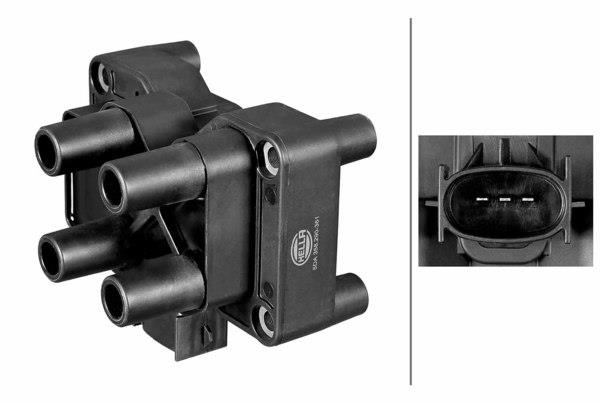 HELLA ATEŞLEME BOBİNİ FOCUS CMAX 1.6-1.8-2.0 16V-01 FUSION 1.4-1.6-KA 1.3I-MONDEO II 04 FIESTA MAZDA 2 OEM: 988F12029AD-1066102 - HELLA 5DA358290361 kodlu oto yedek parça görseli