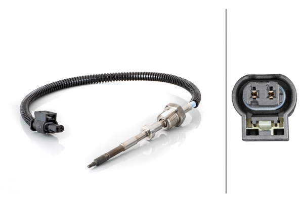 HELLA EGZOZ SICAKLIK SENSORU KAT. UZERINDE MERCEDES W203 S203 W204 S204 C209 A209 C219 W211 S211 W221 OEM: A0009058900 - HELLA 6PT014494521 kodlu oto yedek parça görseli