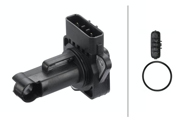 HELLA HAVA AKIŞMETRE.LEXUS IS/TOYOTA AURİS-AVENSİS-COROLLA-DYNA-HİACE-HİLUX-LAND-RAV-YARİS-YARİS/VİTZ OEM: 222040L010 - HELLA 8ET009142-921 kodlu oto yedek parça görseli