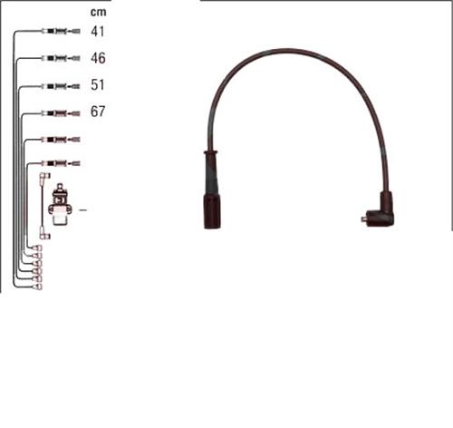 HELLUX BUJİ KABLOSU PALIO-PALIO WEEKEND-SIENA 1.4İe 8V EL KARBÜRATÖRLÜ 46427497-4655306 OEM: 46427497-4655306 - HELLUX HBK.3154 kodlu oto yedek parça görseli