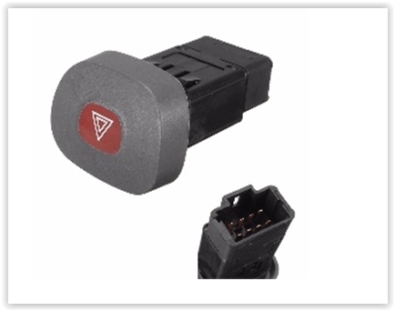 HELLUX DÖRTLÜ FLAŞÖR ANAHTARI MEGANE I 8 PİN 7700435867 OEM: 7700435867 - HELLUX PRA.700938 kodlu oto yedek parça görseli