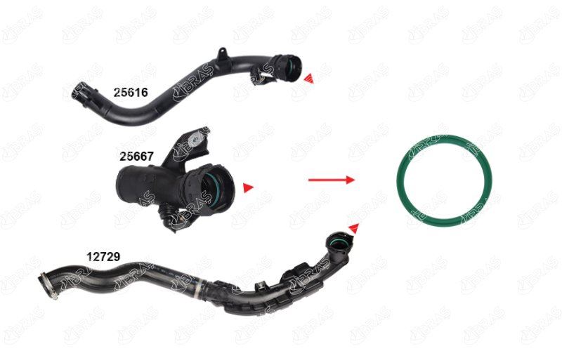 IBRAS TURBO BORUSU CONTASI NISSAN JUKE-NV200 1.5DCI 12 144601FE0C OEM: 144601FE0C - IBRAS 25617 kodlu oto yedek parça görseli