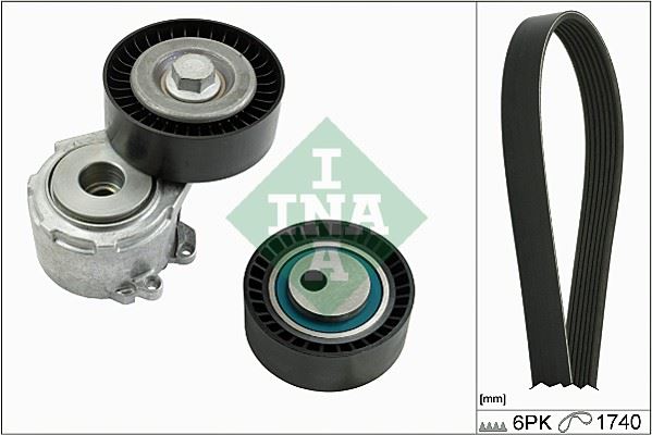 INA ALTERNATÖR GERGİ KİTİ PARTNER-EXPERT-BERLINGO-JUMPY 2.0 HDI-SCUDO 2.0 JTD 00-06 OEM: 1613844680-5750.GK-5750.VS-5750.R9 - INA 529001710 kodlu oto yedek parça görseli