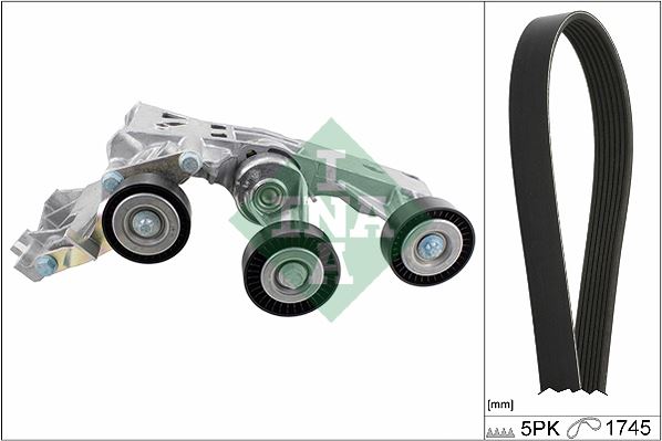INA KANALLI KAYIS SETI MERCEDES W169 W245 KUTUKLU OEM: A6402002770-5PK1745 - INA 529014810 kodlu oto yedek parça görseli