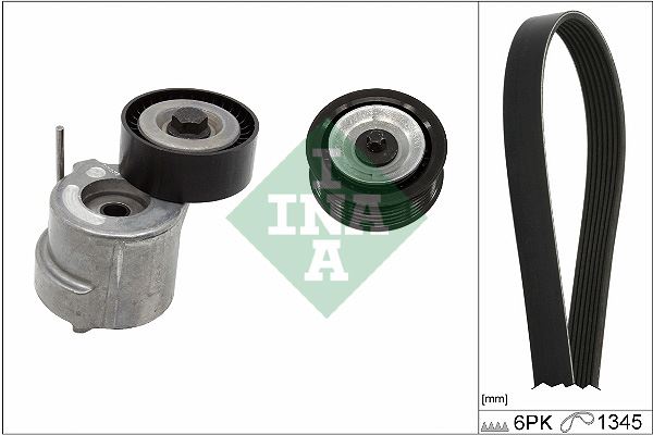 INA V KAYIŞ SETİ FIAT EGEA 15 500L 14 ALFA ROMEO GIULIETTA 14 1.6D MTJ 6PK 1345 55251324 OEM: 55251324 - INA 529045910 kodlu oto yedek parça görseli