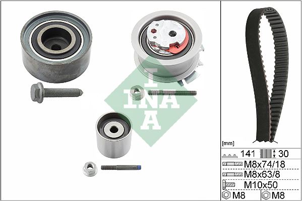 INA TRİGER SETİ PASSAT-JETTA-GOLF5-OCTAVIA-TOLEDO-A3-A6 2.0 TDI 04-06 BKP-BKD-BRE-BLB-BMR 03G198119-03G198119B-03G198119D OEM: 03G198119-03G198119B-03G198119D - INA 530040510 kodlu oto yedek parça görseli