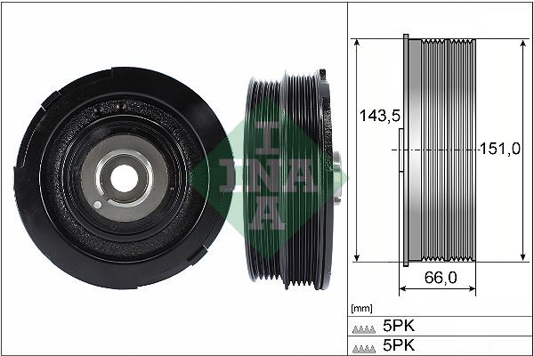INA KRANK KASNAGI BMW M47 E46 E39 11232247565 OEM: 11232247565 - INA 544006910 kodlu oto yedek parça görseli