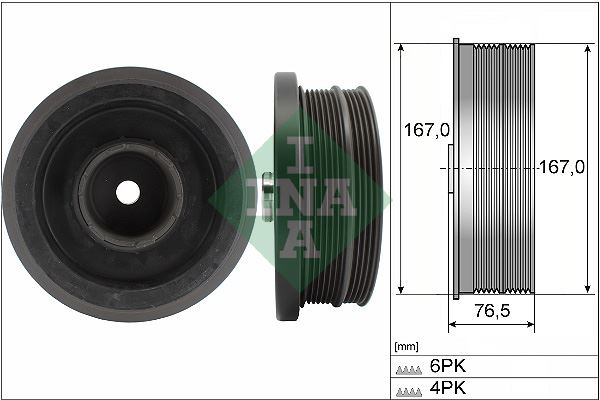 INA KRANK KASNAGI BMW E81 E87 E46 E90 E91 E60 E61 E83 M47N2 11237805696 OEM: 11237805696 - INA 544008210 kodlu oto yedek parça görseli