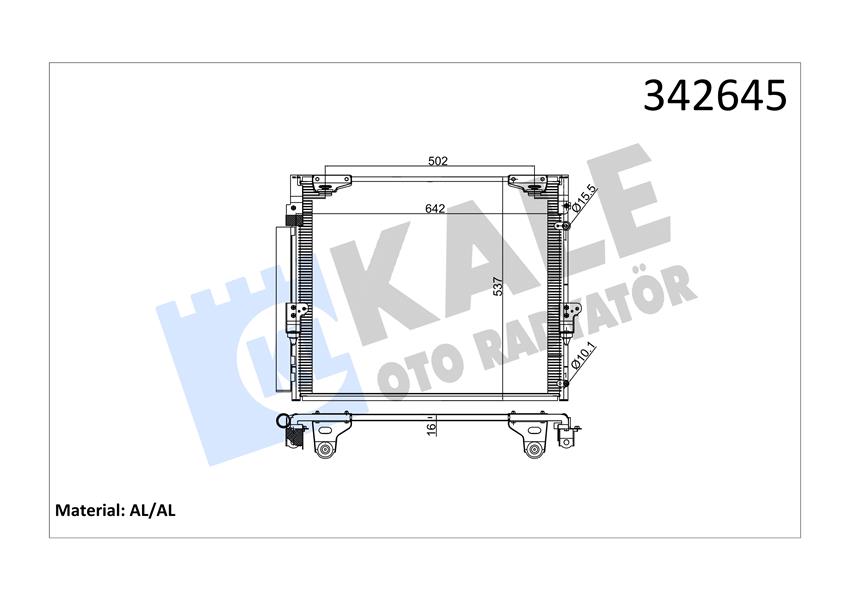 KALE-RADYATOR KLİMA KONDENSERİ LAND CRUISER AL-AL OEM: 8846060400-8846060400 - KALE 342645 kodlu oto yedek parça görseli
