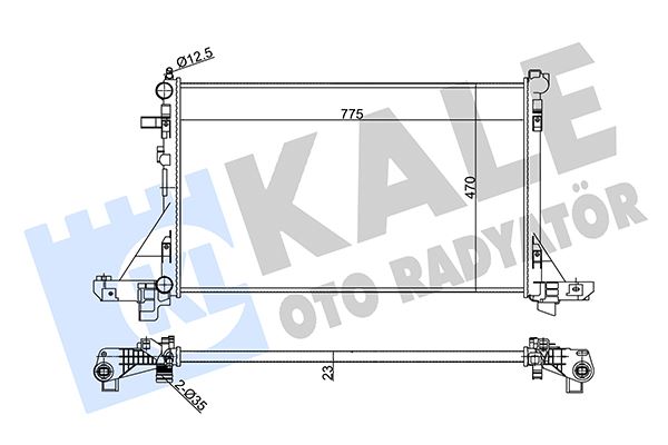 KALE-RADYATOR RADYATÖR MASTER III-MOVANO B-NV400 2.3CDTI 10- OEM: 214107695R/2140000Q2A-2140000Q2E - KALE 351025 kodlu oto yedek parça görseli