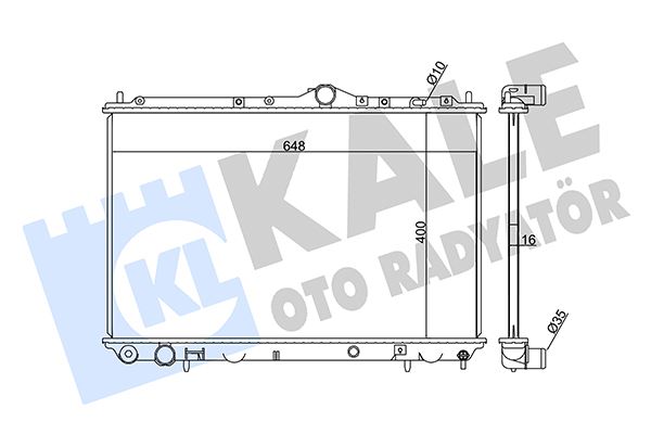 KALE-RADYATOR RADYATÖR AL/PL/BRZ VOLVO S40 1.6 1.8 1.8İ 2.0 1995-2004 V40 1.6 1.8 1.8İ 2.0 1995-2004 8601843-8602065-8602107 OEM: 8601843-8602065-8602107 - KALE 351925 kodlu oto yedek parça görseli
