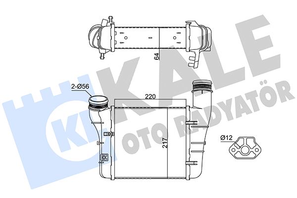 KALE-RADYATOR İNTERCOOLER A4-SEAT EXEO-EXEO ST 2.0 TDI-2.0 TFSI 00 OEM: 8E0145805AA-8E0145805T - KALE 352430 kodlu oto yedek parça görseli
