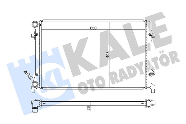 KALE-RADYATOR SU RADYATÖRÜ AUDI A3-SEAT ALTEA-LEON-TOLEDO III-SKODA OCTAVIA-YETI-VW CADDY III-EOS-GOLF V-VI-JETTA III-PASSAT-TOURAN 1.4 1.6 2.0 FSI 03 AT MT AC NAC BRAZING 648x408x26 1K0121251DL-1K0121251AP 1K0121253AN-1K0121251BQ-1K0121251BR OEM: 1K0121253AN-1K0121251BQ-1K0121251BR - KALE 353300 kodlu oto yedek parça görseli