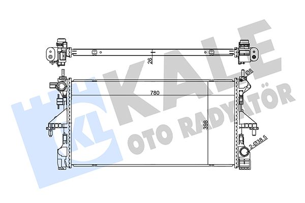 KALE-RADYATOR SU RADYATÖRÜ PEUGEOT BOXER-CITROEN JUMPER 2.0-2.2 BlueHDI 1680410280-1626264480-1613996380 OEM: 1680410280-1626264480-1613996380 - KALE 355550 kodlu oto yedek parça görseli