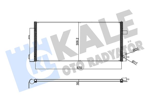 KALE-RADYATOR KONDENSER CHEVROLET AVEO KONDENSER AL/BRZ 650X306X16 OEM: 95328644-96943763 - KALE 355925 kodlu oto yedek parça görseli