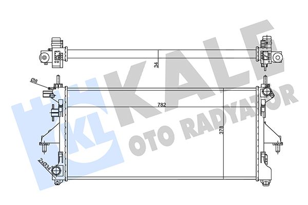 KALE-RADYATOR SU RADYATÖRÜ FIAT DUCATO 2.3D 06 MT MEKANİK 782x378x34 3062308080 1349196080-1349207080-1362308080 OEM: 1349196080-1349207080-1362308080 - KALE 356455 kodlu oto yedek parça görseli