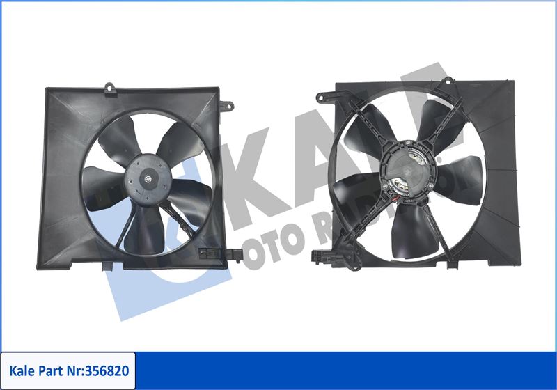 KALE-RADYATOR FAN GRUBU CHEVROLET AVEO-KALOS-DAEWOO KALOS 1.4 02 300W 12V DAVLUMBAZLI 95536522-96536666 OEM: 93740541-93740673-93742289-93742491 - KALE 356820 kodlu oto yedek parça görseli