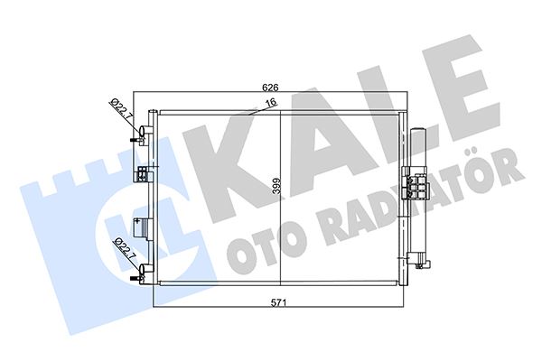KALE-RADYATOR KLIMA RADYATORU KONDANSER FOCUS III 14 C MAX 15 CONNECT 13 KUGA II 14 17 1.0 ECOBOOST 1.5TDCI 1.6TDCI E5 OEM: DV6119710AB-DV6119710DB-1907402 - KALE 357380 kodlu oto yedek parça görseli
