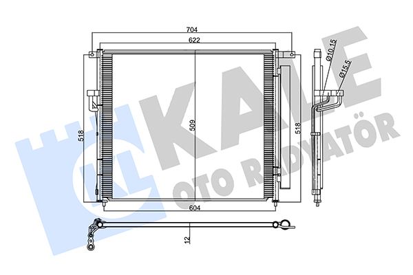 KALE-RADYATOR KLIMA RADYATORU KONDENSERİ RANGER 2.2 TDCI 11 MAZDA B2500 2.2 - 2.5 TDCI 1 MAZDA B2500 2.2 - 2.5 TDCI 11 353165 OEM: AB3919710AB-5264360-UC9M61480 - KALE 358230 kodlu oto yedek parça görseli