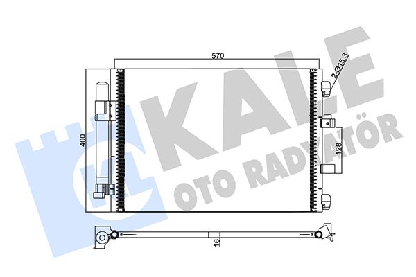 KALE-RADYATOR KLIMA RADYATORU KONDANSER FOCUS III 1.0 ECOBOOST -1.6TDCI 11 GRAND C-MAX 11 591 377 16 OEM: BV6119710BD-BV6119710BC-1907673 - KALE 358250 kodlu oto yedek parça görseli