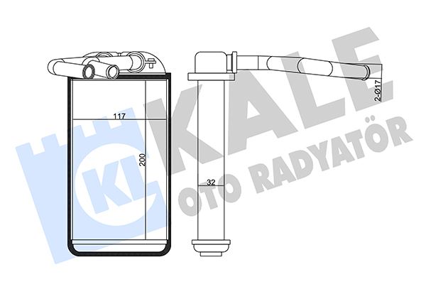 KALE-RADYATOR KALORİFER RADYATÖRÜ HONDA CIVIC 1.6L B16A2 EK4 160hp 96-98 - ALEMİNYUM OEM: 79110S04G01 - KALE 358645 kodlu oto yedek parça görseli