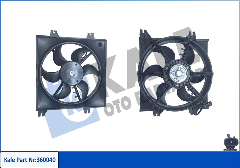 KALE-RADYATOR FAN GRUBU HYUNDAI ACCENT II 1.3 1.5 1.6 1.5CRDI 00-05- 12V OEM: 2523125000-2535025000-2538025000 - KALE 360040 kodlu oto yedek parça görseli