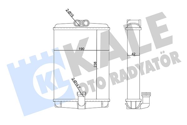 KALE-RADYATOR KALORIFER RADYATORU MERCEDES W210 W220 C215 R170 C208 A208 OEM: A2108300661 - KALE 360205 kodlu oto yedek parça görseli