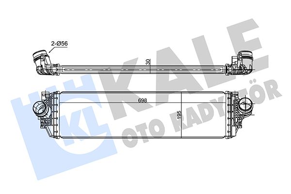 KALE-RADYATOR INTERCOOLER FORD FOCUS IV 17 1.0-1.5 ECOBOOST 30MM OEM: 2405099-JX616K775AB-JX616K775AC - KALE 360340 kodlu oto yedek parça görseli