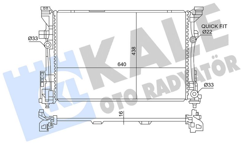 KALE-RADYATOR MOTOR SU RADYATORU MERCEDES W176 W246 C117 X117 X156 OEM: A2465001203 - KALE 363850 kodlu oto yedek parça görseli