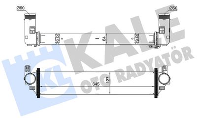 KALE-RADYATOR TURBO RADYATÖRÜ CHERY TIGGO PRO 7-TIGGO 8-OMODA 5 20<24 BRAZING 645X127X64 OEM: 302000140AA - KALE 375820 kodlu oto yedek parça görseli
