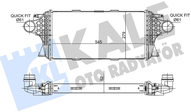 KALE-RADYATOR TURBOSARJ RADYATORU MERCEDES W166 X166 C292 OEM: A0995002800 - KALE 375920 kodlu oto yedek parça görseli