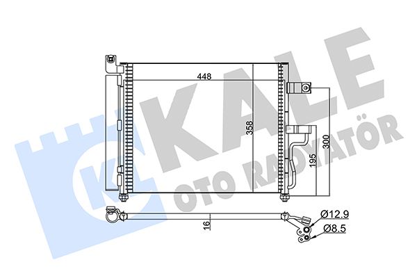 KALE-RADYATOR KLİMA KONDENSERİ ACCENT-ACCENT II AL/AL 448x370x16 OEM: 9760625600 - KALE 379100 kodlu oto yedek parça görseli