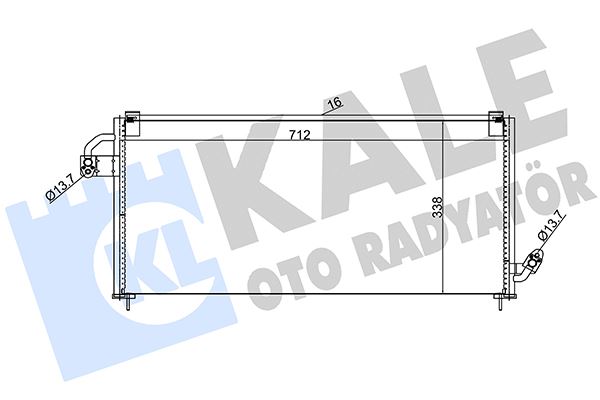 KALE-RADYATOR KLİMA KONDENSERİ SUBARU FORESTER AL-AL 712X338X16 OEM: 73210FC030 - KALE 389800 kodlu oto yedek parça görseli