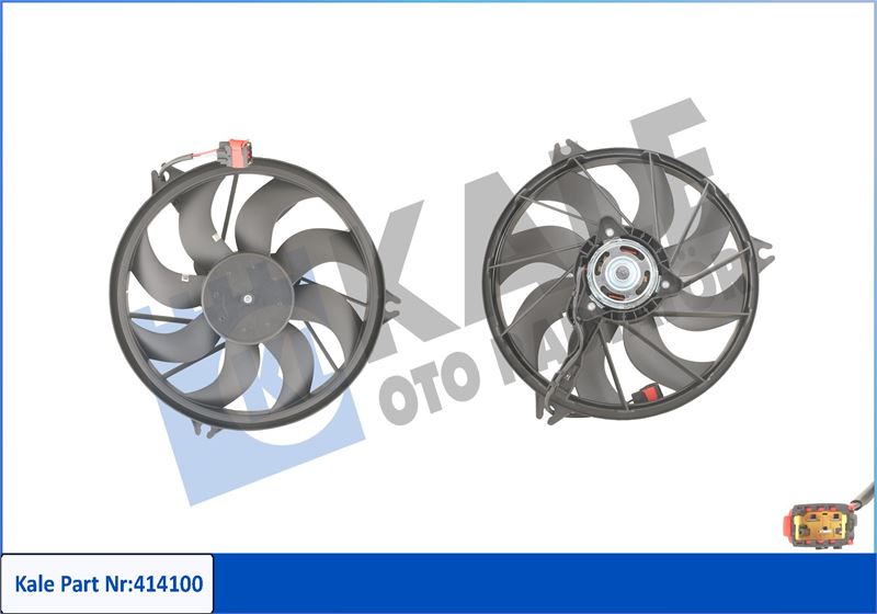 KALE-RADYATOR FAN MOTORU DAVLUMBAZLI P206 1.1-1.4-1.4-1.6-2.0 16V-1.6HDI-2.0HDI 98 250W-385mm 1253.C9-1253.R7-1254.87 OEM: 1253.C9-1253.R7-1254.87 - KALE 414100 kodlu oto yedek parça görseli