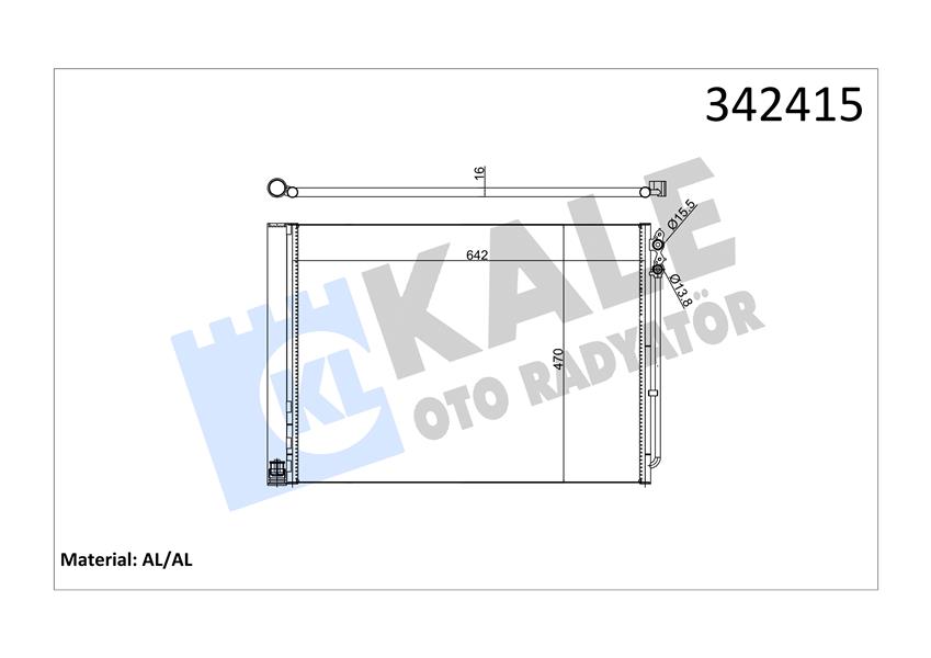 KALE KLIMA RADYATORU BMW F10 F01 N47 N57 B47 B57 64549248173-64509149395 OEM: 64549248173-64509149395 - KALE 342415 kodlu oto yedek parça görseli