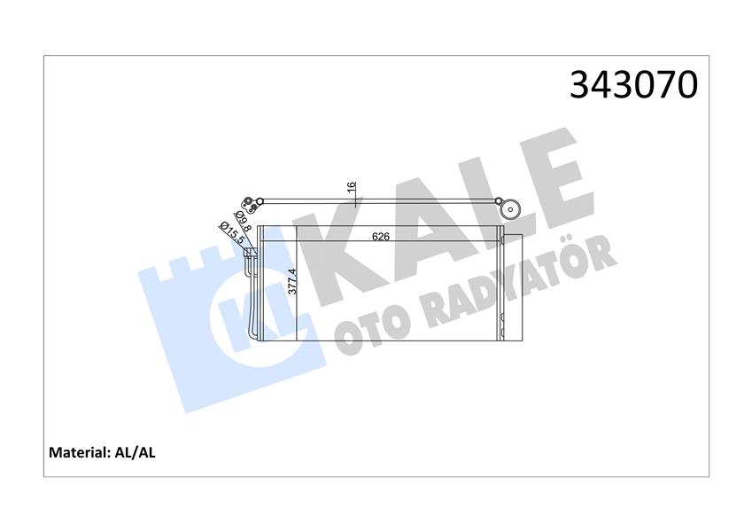 KALE KLIMA RADYATORU BMW E60 E65 M57 N57 N67 64509122827 OEM: 64509122827 - KALE 343070 kodlu oto yedek parça görseli