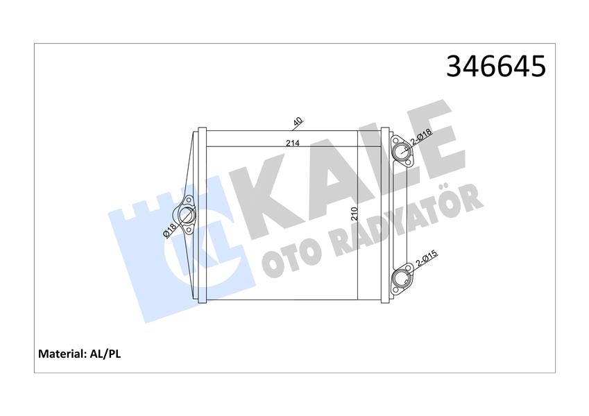 KALE KALORIFER RADYATORU MERCEDES S-CLASS W126 85 91 A0028355301 OEM: A0028355301 - KALE 346645 kodlu oto yedek parça görseli