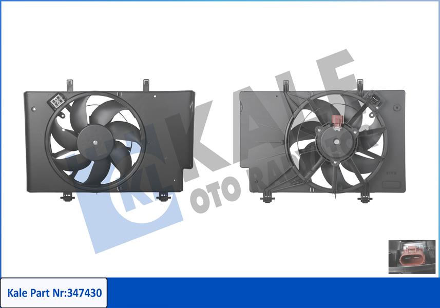 KALE FAN MOTORU AC FIESTA VI 08 15 B MAX 12 1.4TDCI 1.5TDCI 1.6TDCI KLIMALI 1843148-8V518C607EJ OEM: 1843148-8V518C607EJ - KALE 347430 kodlu oto yedek parça görseli