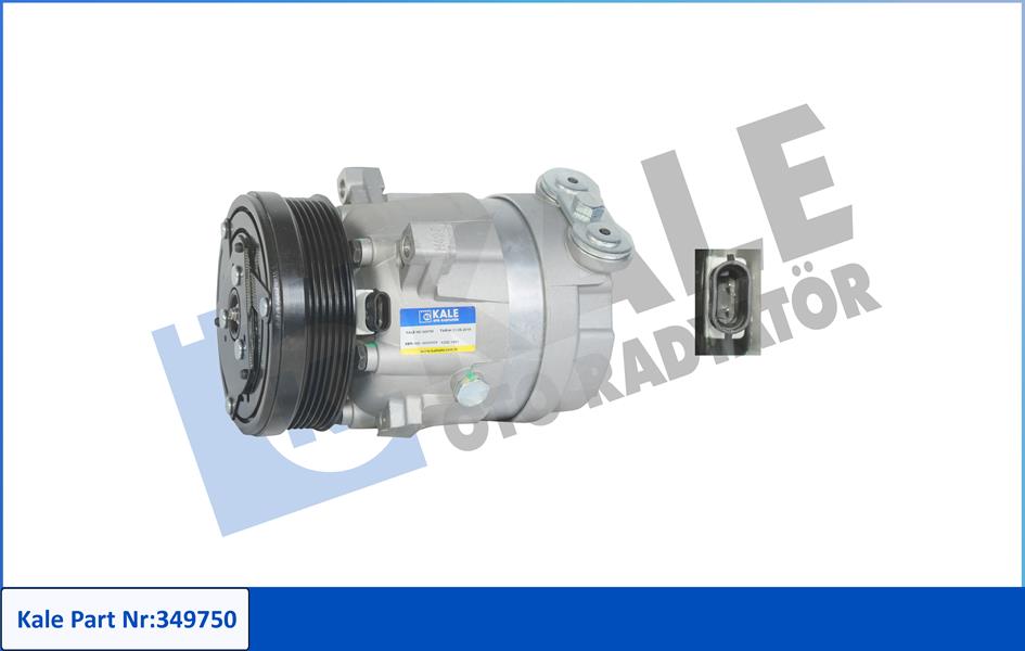KALE KLİMA KOMPRESÖRÜ VECTRA A 2.0 88-95 -CALIBRA A 2.0 90-97 124mm 1135019-1854126-1135019-9196938 OEM: 1135019-1854126-1135019-9196938 - KALE 349750 kodlu oto yedek parça görseli