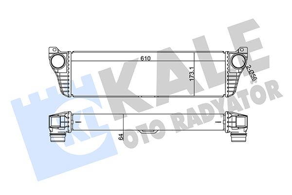 KALE TURBOSARJ RADYATORU MERCEDES VITO W639 03 A6395011301 OEM: A6395011301 - KALE 350905 kodlu oto yedek parça görseli