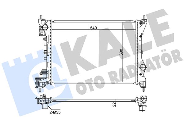 KALE DOBLO III 10 1.4 ALFA MITO 08 COMBO D 12 AL/PL/BRZ 540x388x16 50522910-1300330-50512102 OEM: 50522910-1300330-50512102 - KALE 351280 kodlu oto yedek parça görseli
