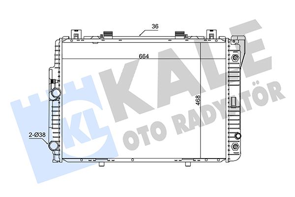 KALE MOTOR SU RADYATORU MERCEDES S-CLASS W140 91 98 A1405000303 OEM: A1405000303 - KALE 351500 kodlu oto yedek parça görseli