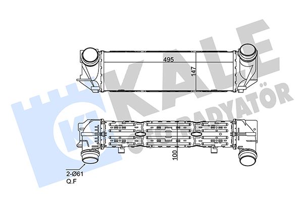 KALE TURBO RADYATORU BMW N53 N20 F10 F11 17117618768 OEM: 17117618768 - KALE 352495 kodlu oto yedek parça görseli