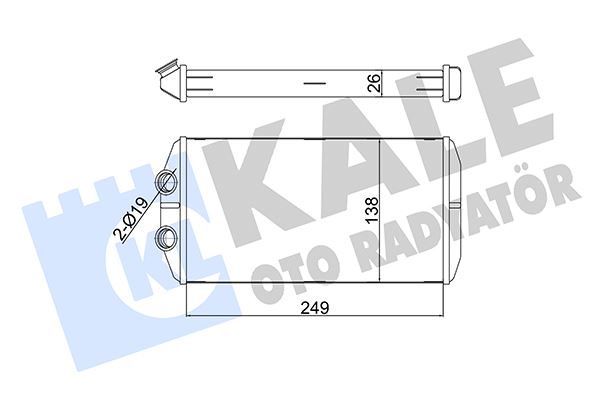 KALE KALORİFER RADYATÖRÜ P301-CITROEN ELYSEE 250X130X26 1609171580 OEM: 1609171580 - KALE 352870 kodlu oto yedek parça görseli
