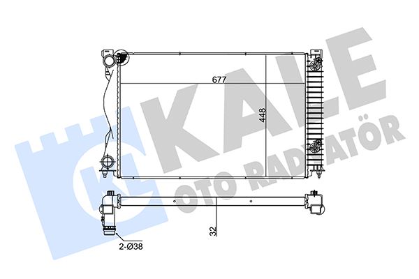 KALE RADYATÖR AUDI A6 2.0TFSI-2.0TDI 05-11 OTOMATİK 677X448X32 AL-PL-BRZ 4F0121251R-4F0121251AE OEM: 4F0121251R-4F0121251AE - KALE 353100 kodlu oto yedek parça görseli