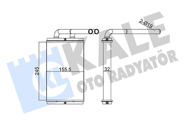 KALE KALORİFER RADYATÖRÜ CHEVROLET CAPTIVA 2.0L C100 06- / OPEL ANTARA A 2.0L 06- 4803904-96629611 OEM: 4803904-96629611 - KALE 355240 kodlu oto yedek parça görseli